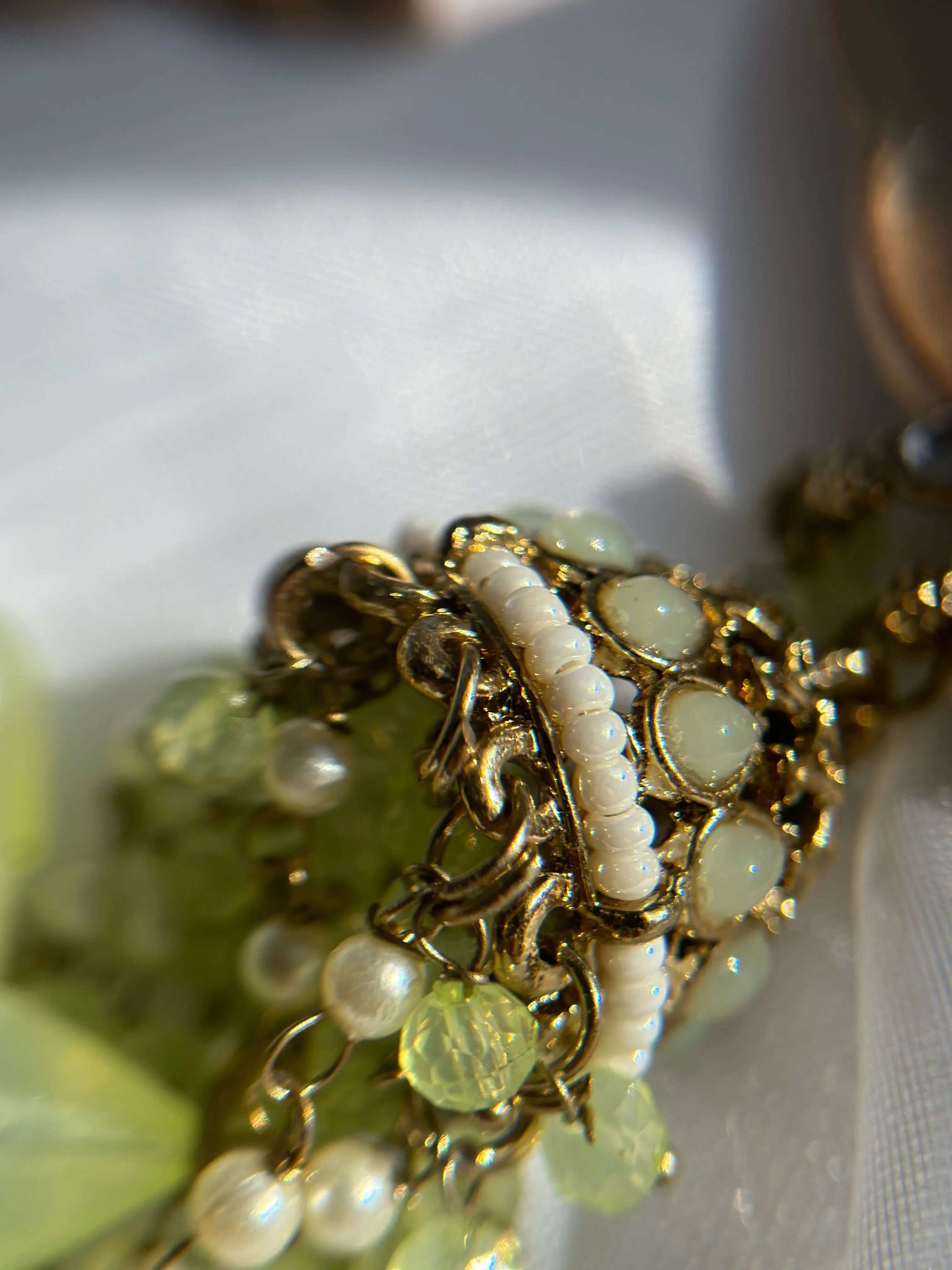 Arya Earrings | Ornate Gold with Enamel, Pearls, and Stones